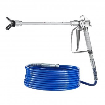 Pistol si furtun pentru vopsit, 15.2 m, 248 Bar, 5 x duze 211, 315, 417, 517, 623, Tije prelungitoare 30, 50, 60 cm, Otel/Aluminiu foto