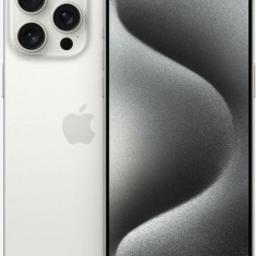 Telefon Mobil Apple iPhone 15 Pro Max, LTPO Super Retina XDR OLED 6.7inch, 1TB Flash, Camera Tripla 48 + 12 + 12 MP, Wi-Fi, 5G, iOS (Alb)
