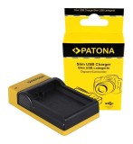 Patona Slim micro-USB incarcator pentru Nikon EN-EL14 CoolPix D3100 D3200 D5100 D5200 P7000 P7100 P7700