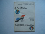 Program meci fotbal Romania - Cehoslovacia, 15 mai 1983