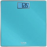 Cantar de baie TEFAL Classic PP1503V0, capacitate maxima 160kg, Auto ON/OFF, suprafata de sticla, albastru