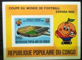 CONGO 1982 - SPORT. C. M. DE FOTBAL SPANIA, BLOC NDT MNH, R19