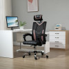 Vinsetto scaun de birou, ergonomic, inclinabil, cu suport lombar, Negru