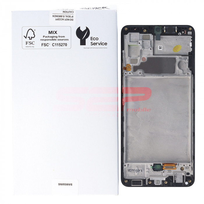 LCD+Touchscreen cu Rama Samsung Galaxy A32 4G / A325 BLACK Original Service Pack