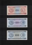 Cuba Set 20 + 50 + 100 pesos unc