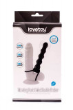 Strap-On Anal Cu Vibratii Fantasy Double Prober, Negru, 16 cm