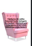 Fotoliu din catifea Extensibil Pentru Sufragerie Roz bombon 104x84x92
