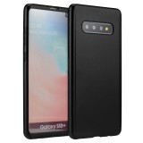 Husa Full Cover 360 Samsung Galaxy S10 Plus, Negru, Plastic, Rezistenta la Socuri, Praf si Zgarieturi + Folie