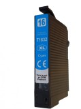 Cartus model T1632 Cyan 16 XL, compatibil cu Epson 16XL Cyan, 14 ml