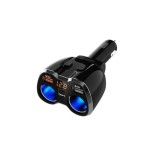 Cumpara ieftin Multiplicator bricheta auto 120W, cu 2 iesiri 2,4 si QC 3.0, 2x USB,1x type C - Negru, Oem