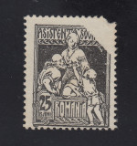 ROMANIA 1921 - ASISTENTA SOCIALA EROARE IMPRIMARE PARTIALA