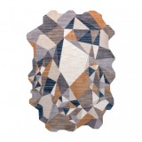 Covor TINE 75419A Mozaic - formă modernă, neregulată - gri / galben, 195x290 cm