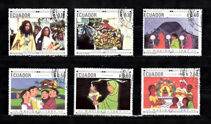A12 S2 5 - Timbre foarte vechi - Ecuador - sarbatori