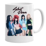 Cana Alba Personalizata Blackpink Kpop Shut Down INOVATIX&reg; 330ml Ceramica - Cadou Ziua Copilului Familie
