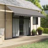 Gossi copertina retractabila, antracit, 400x150 cm, textil si otel