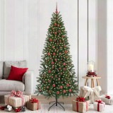 vidaXL Brad de Crăciun artificial cu 300 LED Verde 210 cm PE și PVC 3397367