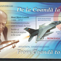 Romania 2016 - LP 2121a - 130 ani Henri Coanda, aviatie, F16, F-16