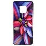 Husa Huawei Mate 20 Pro, Protectie UV, Model Flower, Sticla Copiata