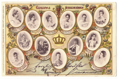 3207 - Queens of Europe, ELISABETH of Romania - old postcard - used - 1903 foto