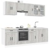 VidaXL Set de dulapuri de bucătărie 8 piese &bdquo;Kalmar&rdquo; lemn Sonoma gri 3314827