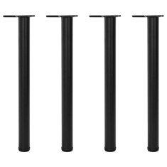 Picioare de masă &icirc;nălțime reglabilă, 4 buc. 710 mm negru