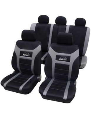 Set Huse Scaun Universale Super Speed Petex Negru-Gri foto