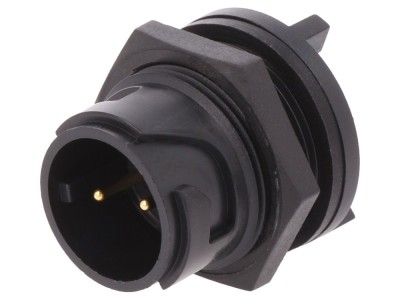 Conector circular 2 pini aurit foto
