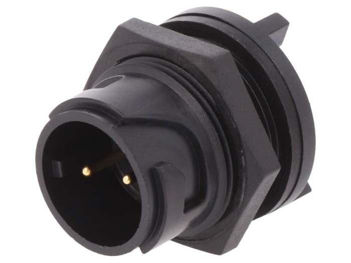 Conector circular 2 pini aurit