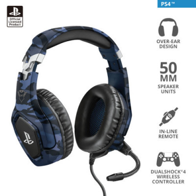 TRUST GXT 488 Forze-G PS4 Gaming Headset PlayStation official licensed product foto