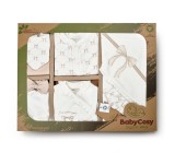 Cumpara ieftin Set de 10 piese pentru nou nascut, Bow, stone, 100% bumbac organic, BabyCosy