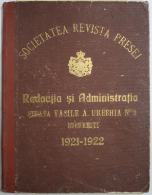 REVISTA PRESEI - PUBLICATIUNE LUNAR ILUSTRATA , COLEGAT DE 12 NUMERE , APARUTE INTRE NOIEMBRIE 1920 SI OCTOMBRIE 1921 , ANII I si II , NUMERELE 1 - 1 foto