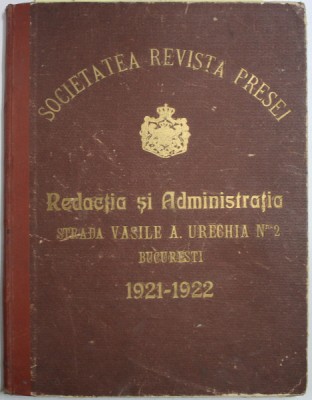 REVISTA PRESEI - PUBLICATIUNE LUNAR ILUSTRATA , COLEGAT DE 12 NUMERE , APARUTE INTRE NOIEMBRIE 1920 SI OCTOMBRIE 1921 , ANII I si II , NUMERELE 1 - 1 foto