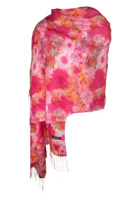 Esarfa casmir dama F, Dacali, ciclam inchis, 185 x 75 cm foto