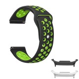 Curea silicon compatibila Samsung Galaxy Watch8 Classic 46mm, Negru/Verde