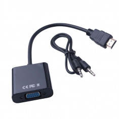 Convertor HDMI la VGA + Audio, functioneaza si cu receiver RDS