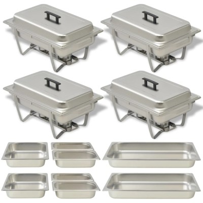Gossi set vase incalzire mancare, 4 piese, otel inoxidabil foto