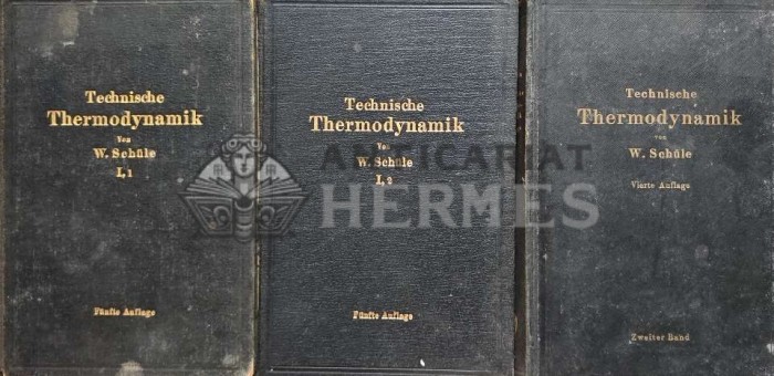Technische Thermodynamik Vol. 1-2 - 1930 - W. Schule (AH12)