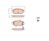 Placute frana Fiat Tipo (356), 10.2015-, 1.6d, TRW