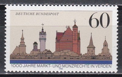 Germania 1985 - A 1000-a aniversare a Cartei Mondiale a Autoguvernării, MNH foto
