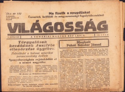 HST Z124 Ziar Vilagossag 134/1945 Cluj foto