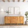 VidaXL Dulapuri lateral, 3 buc., maro/negru, 60x33,5x75 cm, lemn mango 3206282