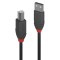 Cablu Lindy USB A-USB B Anthra 1m negru