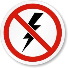Eticheta cu fulger electric foto