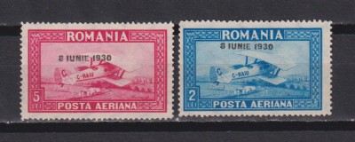 C RAIU POSTA AERIANA SUPRATIPAR 8 IUNIE LP. 84, 2 VALORI MNH foto