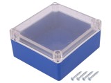 Carcasă universală KRADEX, ABS, IP65, 115x125x58mm, albastră