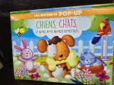 Une histoire en pop-up chiens, chats et autres animaux domestiques (O poveste pup-up despre caini, pisici si alte animale de companie - carte in limba