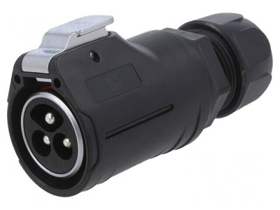 Conector circular mufă 3 PIN tată aurit 28 02 foto