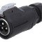 Conector circular mufă 3 PIN tată aurit 28 02