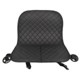Protectie spatar scaun auto cu buzunare din piele ecologica neagra cusatura neagra