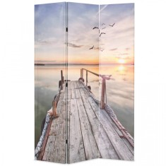 Paravan de camera pliabil, 120 x 170 cm, imprimeu lac foto
